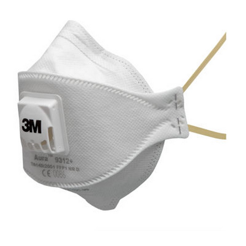 3M Aura 9312 plooibaar stofmasker met ventiel