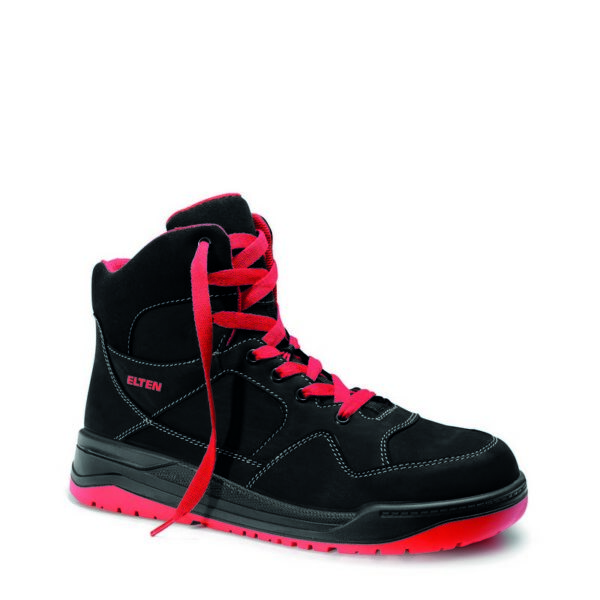 Elten Maverick Black-Red Mid Esd S3 veiligheidsschoen